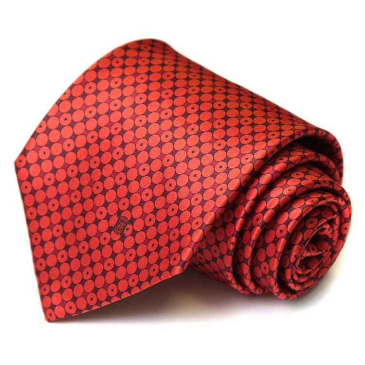 Классический мужской галстук в темно-красных тонах Celine 58633