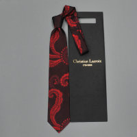 Шелковый галстук с огненной абстракцией Christian Lacroix 835372