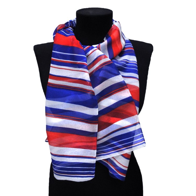 Шарф сине-бело-красный Roby Foulards 845866