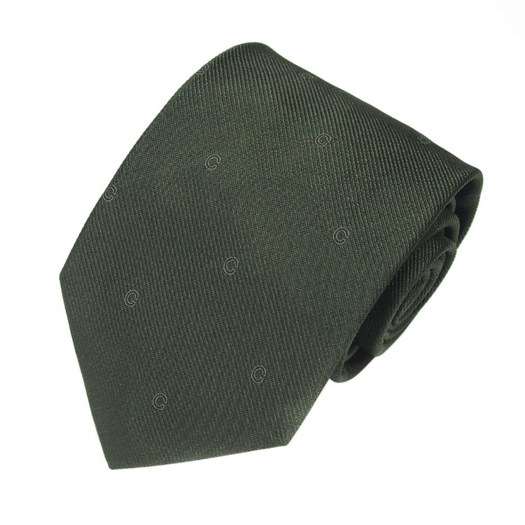Глубокий зелёный галстук фактурного плетения Celine 820254