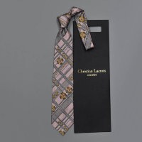 Элегантный галстук с полосками и с цветами Christian Lacroix 836201