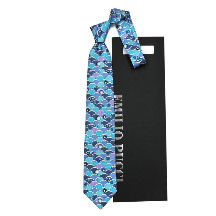 Стильный бирюзовый галстук Emilio Pucci 841867