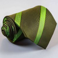 Стильный галстук в темно-зеленых тонах Rene Lezard 104662