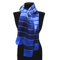 Шарф в синих тонах с полосками Roby Foulards 845873
