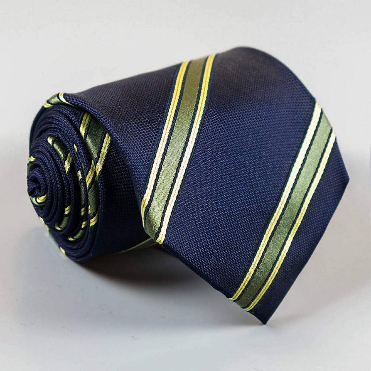 Синий галстук со светлыми полосками Rene Lezard 104665