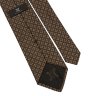 Коричневый галстук с мелкими логотипами Celine 70295