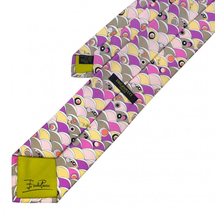Яркий мужской галстук с узором Emilio Pucci 841878