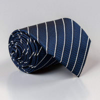 Синий галстук с полосками Rene Lezard 102254