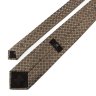 Темный коричневый галстук с бежевым рисунком Celine 820267
