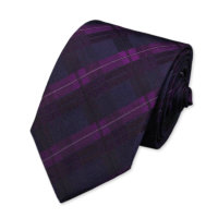 Фиолетовый шелковый галстук в клетку ClubSeta 843717