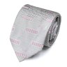 Серебристый галстук с розовыми полосками Emilio Pucci 848341