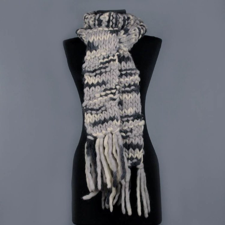 Зимний шарф крупной вязки 71403