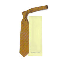Морковного цвета галстук с полосками Roberto Conti 821018