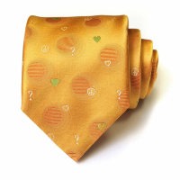 Галстук темно-золотистого цвета с кружочками Moschino 34061
