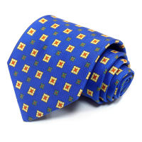 Синий галстук в мелкий квадратик Benjamin James 811522