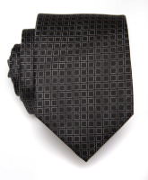 Черно-серый мужской галстук в квадратик ClubSeta 7927