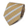 Темно-бежевый мужской галстук в стильную голубую полоску Celine 825701