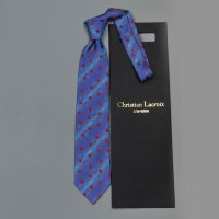 Замечательный светло-синий галстук с многослойным дизайном Christian Lacroix 836258