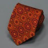 Стильный темно-оранжевый галстук с геометрическим рисунком Christian Lacroix 836891