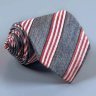 Светлый галстук с белыми и красными полосками Rene Lezard 104692