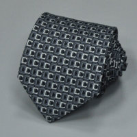Модный серо-черный галстук из шелка Celine 835177