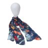 Синий шарф с цветами 38716