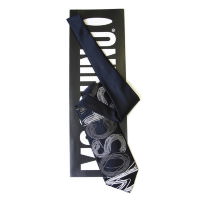 Темно-синий галстук с надписью Moschino 34154