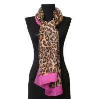 Леопардовый шарф с окантовкой 38721