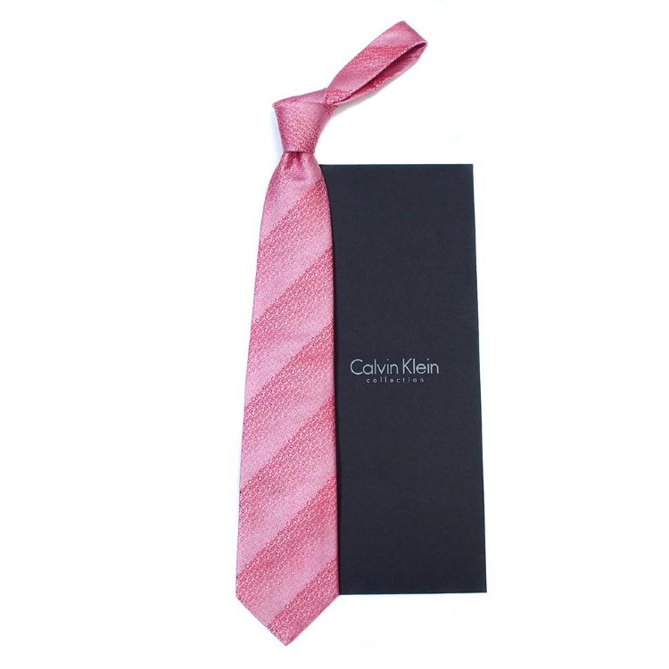 Оригинальный розовый галстук с надписями Calvin Klein 821720