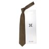 Мужской галстук болотного цвета в жаккардовый рубчик Celine 823210