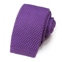 Узкий вязаный галстук лавандового цвета 822916