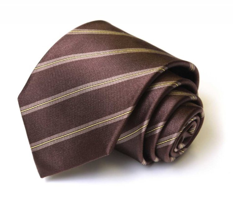 Коричневый мужской галстук Клаб Сета 42884