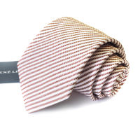 Светлый галстук с фактурными полосками Rene Lezard 811128