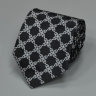 Стильный черный галстук с оригинально оформленными лого Celine 835219