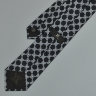 Стильный черный галстук с оригинально оформленными лого Celine 835219
