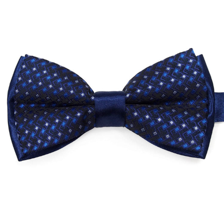Стильная синяя галстук-бабочка 827488